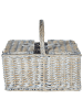 Beliani Picknickkorb GROSEILLE in Grau/Weiß - (W) 48 x (H) 40 x (L) 33 cm