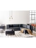 Beliani 6-tlg Modulsofa UNSTAD in Schwarz/Schwarz
