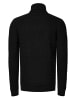 Rusty Neal Schwerer Grobstrick Rollkragen-Pullover in Schwarz