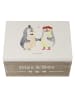 Mr. & Mrs. Panda Box Hochzeit Pinguin ohne Spruch in Weiß