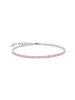 Thomas Sabo Tennisarmband Mit Pinkfarbenen Steinen in silber, pink