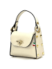 Florence Florence Umhängetasche Leder beige ca. 19cm