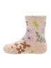 ewers 2er-Set Socken 2er Pack GOTS Blümchen/Pilz in beige meliert