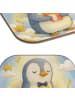 Mr. & Mrs. Panda Glas-Untersetzer Pinguin Engel Pommes Design oh... in Weiß