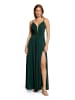 Vera Mont Abendkleid mit Lurexfaden in Dark Moss