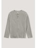Hessnatur Hessnatur Henley Rib-Shirt Relaxed aus Bio-Baumwolle in hellgrau