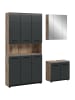 ebuy24 Badmöbelset Ice (3-teilig) Schwarz 165 x 46 cm