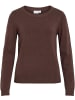 Vila Dünner Rundhals Strickpullover VIRIL in Braun-3