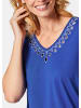 GOLDNER Shirt mit Stickerei in royalblau