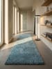 KADIMA DESIGN Teppich Hochflor Shaggy Waschbar Einfarbig SALZACH Strapazierfähig in Blau