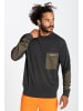 super.natural Merino Pullover in schwarz-braun