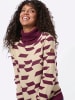 WITT WEIDEN Rollkragen-Pullover in bordeaux-sand-gemustert