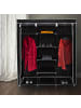 relaxdays 2x Faltschrank in Schwarz - (B)148 x (H)173 x (T)42,5 cm