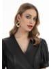 faina Damen Lederkleid in Schwarz
