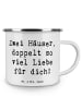 Mr. & Mrs. Panda Becher Emaille Spruch Trennung von den Eltern m... in Weiß