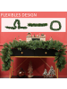 HOMCOM Weihnachtsgirlande-180L x 30B x 30H cm-Grün