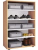 VCM  XXL Holz Großer Schuhschrank Schuhregal Lona 5 in Buche