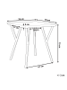 Beliani Esszimmertisch BRAVO in Braun/Schwarz - (W) 70 x (H) 75 x (L) 70 cm