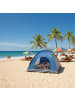 relaxdays Popup Strandzelt in Blau/Anthrazit - (B)200 x (H)135 x (T)200 cm