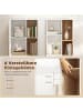 HOMCOM Bücherschrank-62,5L x 35B x 176H cm-Weiß+Naturholz