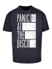 F4NT4STIC Heavy Oversize T-Shirt Panic At The Disco Block Text in marineblau