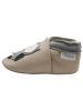 Bemesu Hellrosa Baby-Leder-Laufschuhe, komfortabel mit rutschfester Sohle - Eulenmotiv