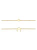 Elli Halskette 925 Sterling Silber Astro, Halbmond, Sterne, Stern in Gold