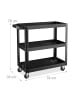 relaxdays Werkstattwagen in Schwarz - (B)78 x (H)76 x (T)35 cm