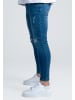 SikSilk Skinny Fit in washed mid blue