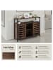 tectake Sideboard Warrington mit höhenverstellbaren Kunststofffüßen, 100 x 37 x 82 cm, I