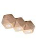 Nice Lamps Deckenleuchte VIGE 3 in Natur Holz (L)36cm (B)12cm (H)12cm