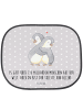 Mr. & Mrs. Panda Sonnenschutz für Auto Pinguine Kuscheln mit Spruch in Grau Pastell
