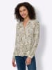 Heine Jersey-Bluse in champagner-ocker-bedruckt