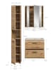 ebuy24 Badmöbelset Ice (4-teilig) Eiche 105 x 46 cm