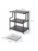 relaxdays Druckertisch in Schwarz - (B)60 x (H)70 x (T)50 cm
