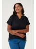 KAFFE curve Kurzarm-Bluse KCanny Regular fit in Black Deep