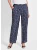 GOLDNER Luftige Hose VERA mit Tupfenmuster in marine / gemustert