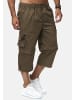 LMC Cargo Shorts Zip Hose 3/4 Schlupfhose Verstellbare Beinlänge in Braun