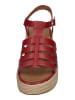 fitflop Sandaletten PLATFFORMS ESPADR. LEATHER FISHERMAN WEDGE SANDALS in rot