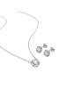 Luxenter Set aus 925er Sterlingsilber mit glänzenden Zirkonia, rhodiniert – Midfo