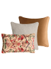 Beliani 3er-Set Dekokissen DYERA in Bunt/Braun/Beige