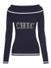 Laura Scott Carmenpullover in marine