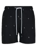Urban Classics Urban Classics Badeshorts in black/palmtree