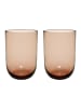 like. by Villeroy & Boch 2er Set Longdrinkbecher Like Glass in – 385 ml in Clay