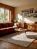 KADIMA DESIGN Flachgewebe-Teppich Handgewebt MEDWAY 65% Wolle Pflegeleicht in Beige