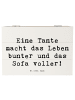 Mr. & Mrs. Panda Aufbewahrungsbox Spruch Bunte Tante mit Spruch in Weiß