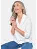 GOLDNER Kurzgröße:  Shirt Elegantes Basic-Shirt mit V-Ausschnitt in cremeweiß