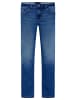Paddock's 5-Pocket Jeans PIPE Saddle Stitch in mid blue overdyed black used