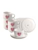 like. by Villeroy & Boch 6er Set Espressotassen mit Untertassen With Love in 60 ml in weiß