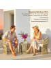 Outsunny Rattan-Bistro-Set,65cm x 62cm x 76cm,weiß